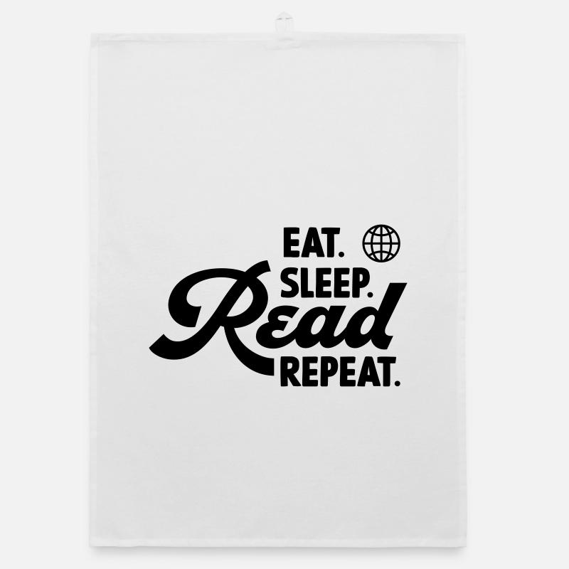Manger Dormir Lire Répéter Torchon bio