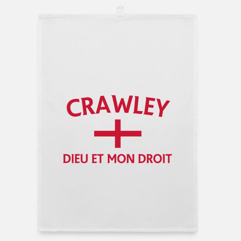 Crawley Crest avec Dieu et Mon Droit Torchon bio