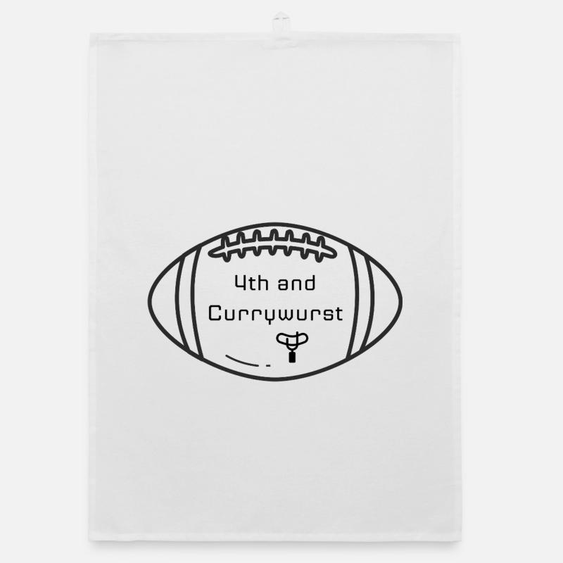 4th Down and Currywurst Football Berlin Organic Geschirrtuch