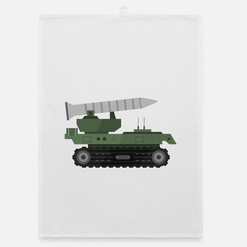 LKW mit Rakete Organic Geschirrtuch