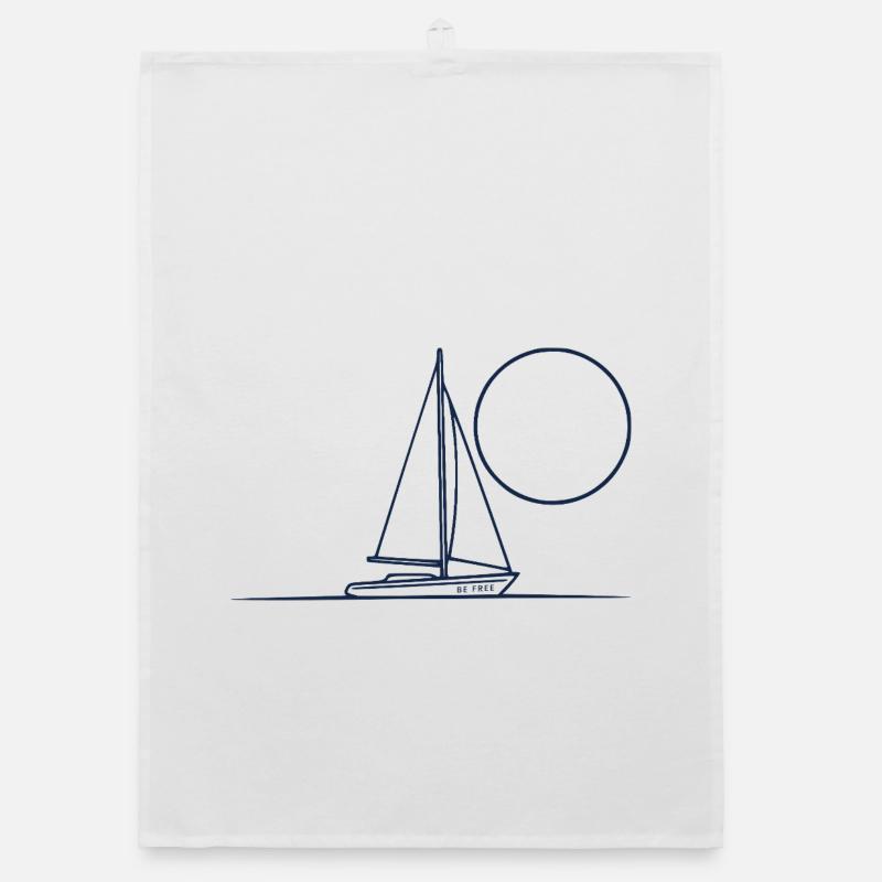 Segelboot Organic Geschirrtuch