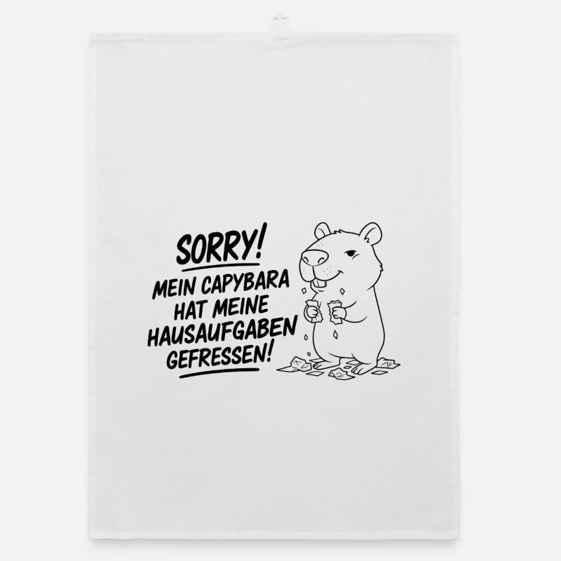 Sorry! Capybara ate my homework Organic dish towel