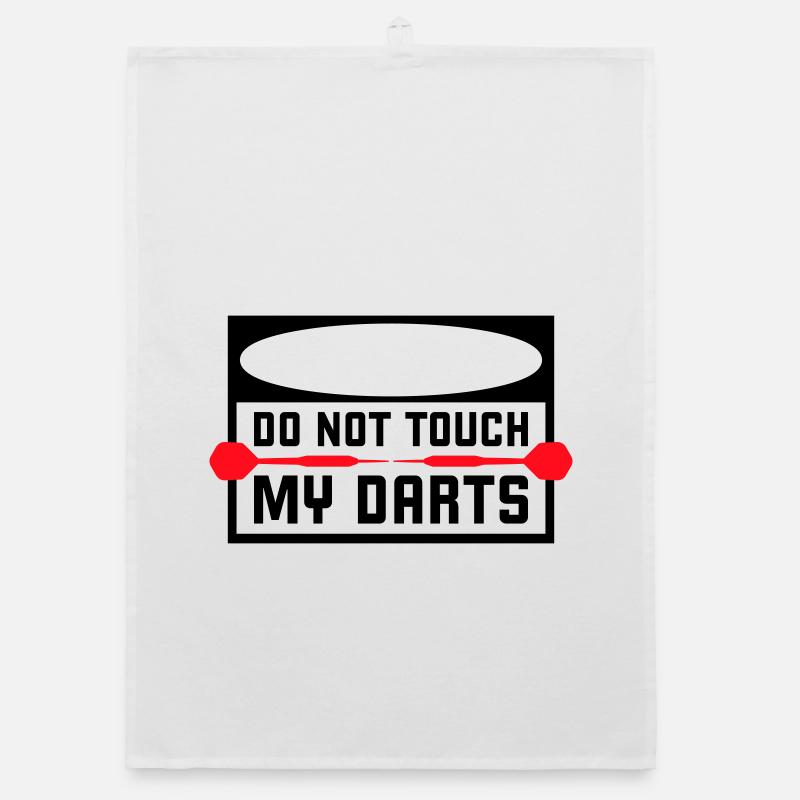 Do Not Touch My Darts Warning Darts Player Humor Organic dish towel