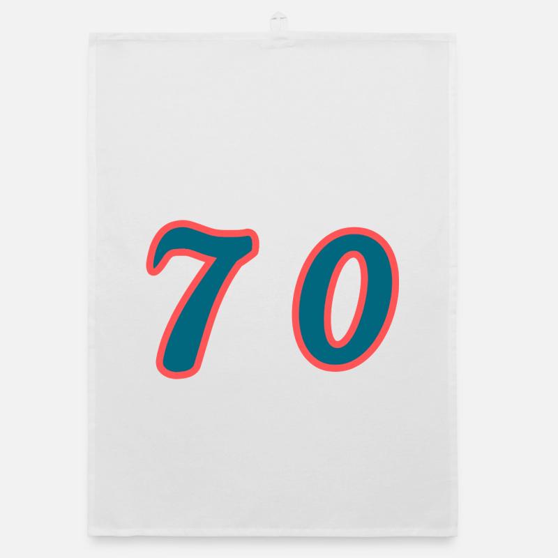70. 70 ANS. 70e ANNIVERSAIRE. ANNIVERSAIRE 70 ANS. Torchon bio