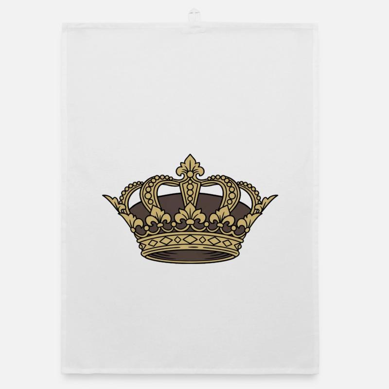 Royal Crown Gold Antique Majesty Vector Organic dish towel