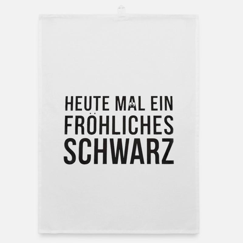 Today a cheerful black cool saying Organic dish towel