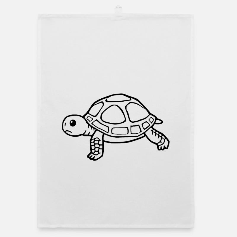 Schildkröten Schildkröten - Organic Geschirrtuch - Weiß