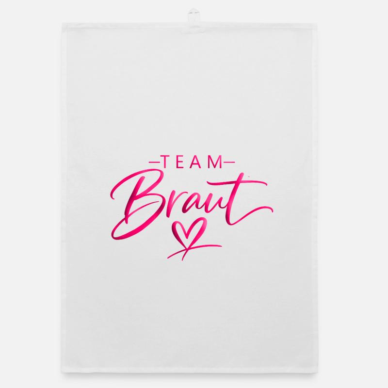 Team Brust Herzschrift Organic Geschirrtuch