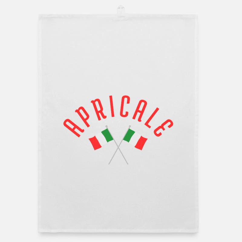 Drapeaux italiens croisés d’Apricale Torchon bio