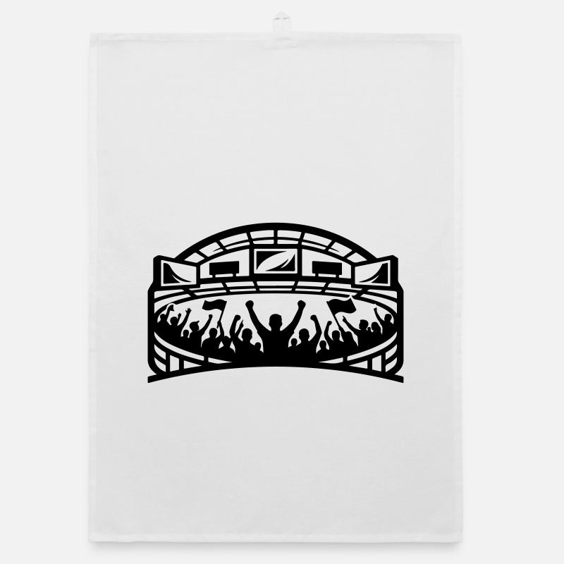 Stadium Fans Silhouette Organic dish towel