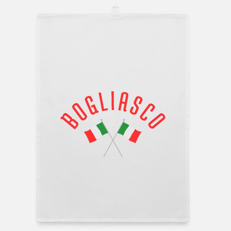 Bogliasco Crossed Italian Flags  Organic dish towel