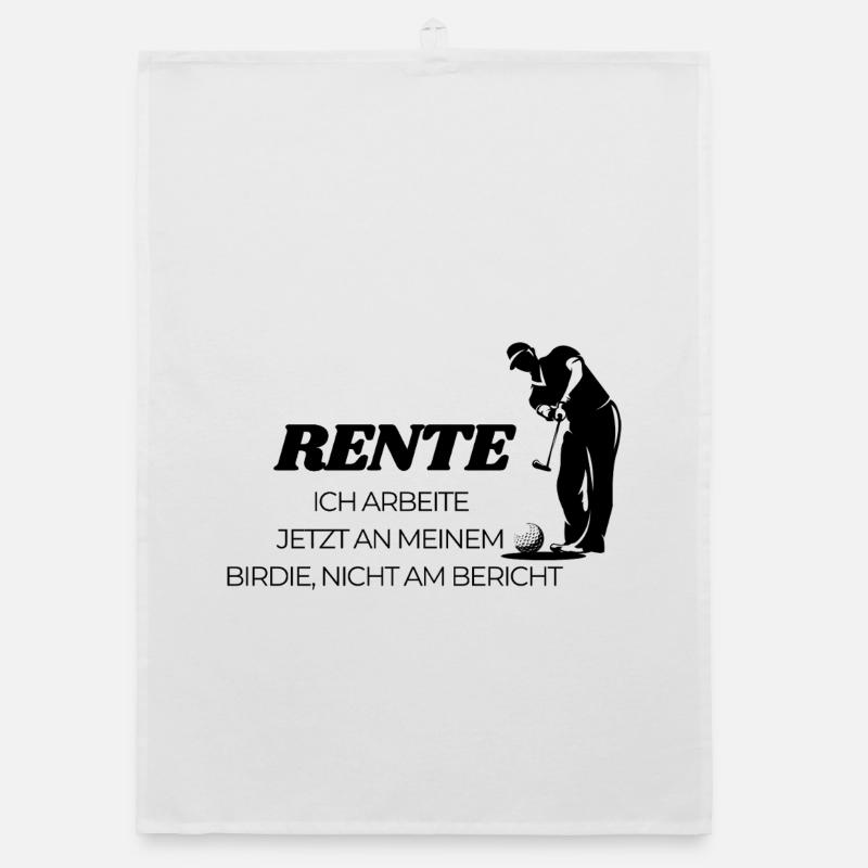 Golfer in Rente  Organic Geschirrtuch