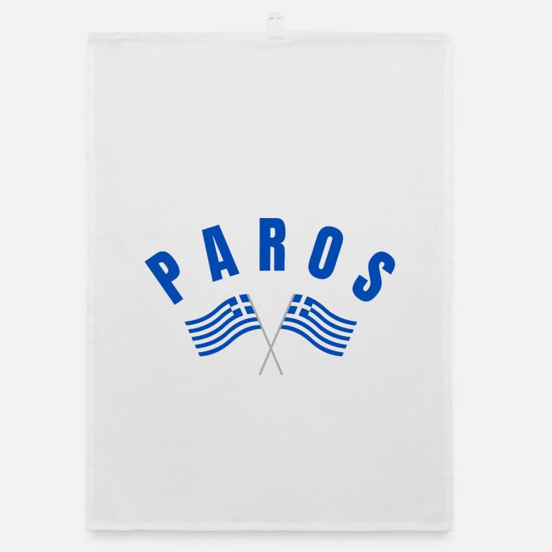Paros Crossed Flags Emblem Organic dish towel