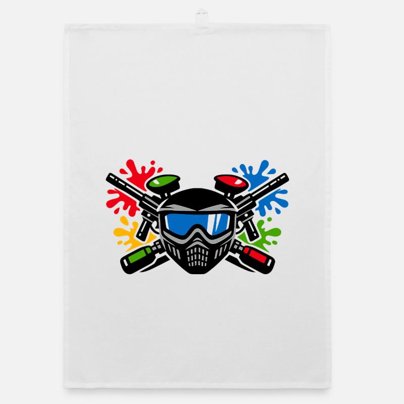 Graffiti-Helm mit Farbspritzer Organic Geschirrtuch