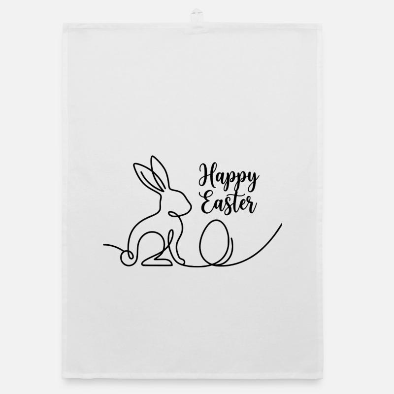 Joyeuses Pâques, Chemise de Pâques Un lapin mignon Torchon bio
