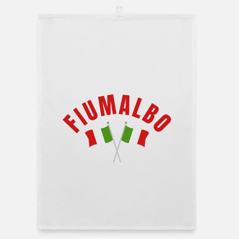 Fiumalbo Italian Flags Emblem Organic dish towel
