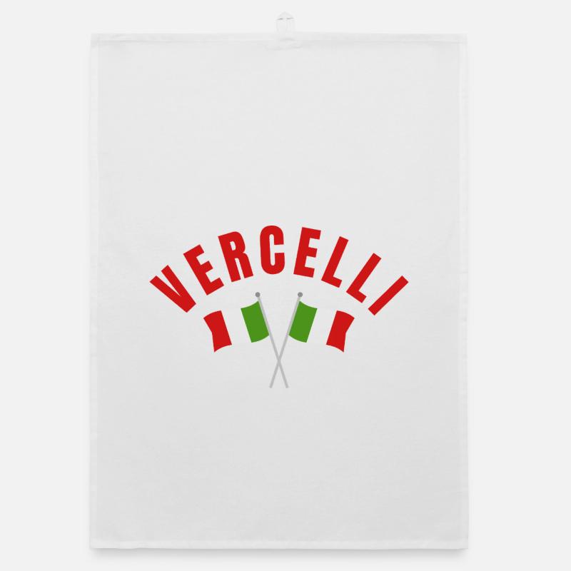 Vercelli with Italian Flags Organic dish towel