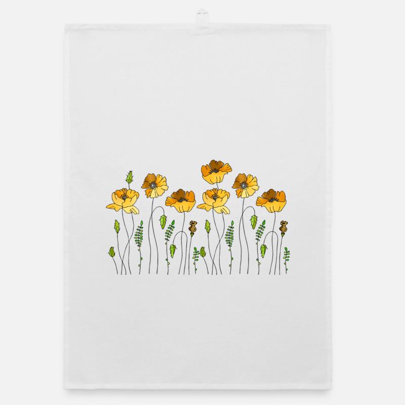 Flowers Organic dish towel