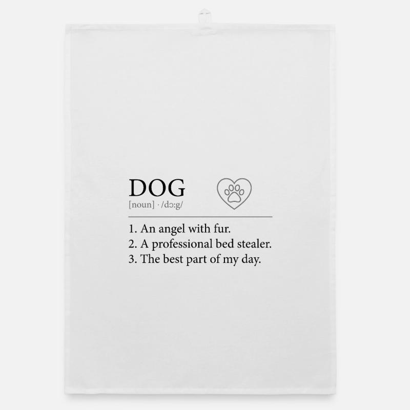 Définition du CHIEN – Drôle de design de lexique minimaliste Torchon bio
