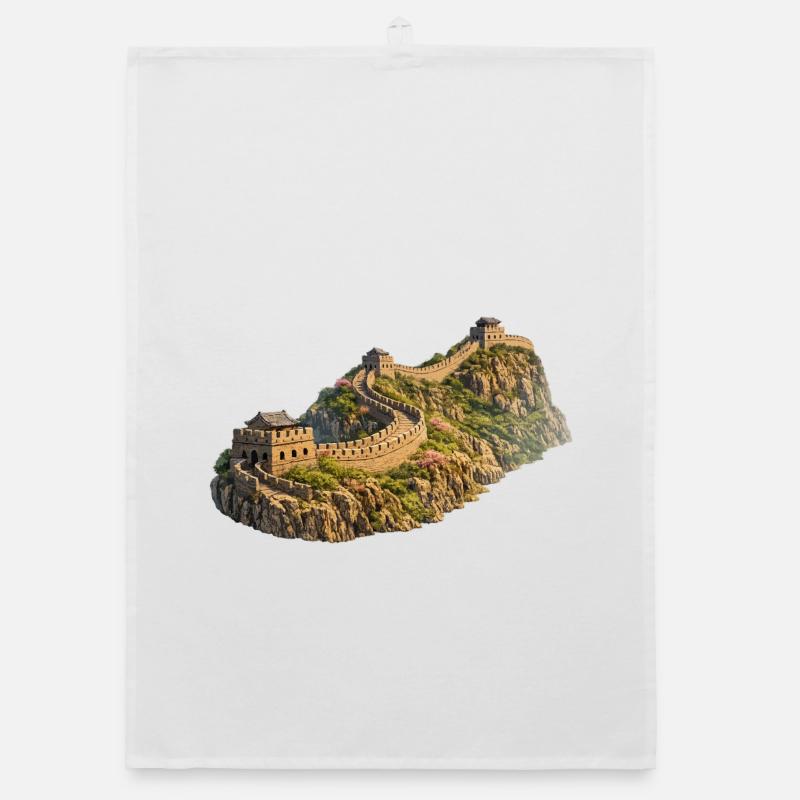 Grande Muraille de Chine sur le sentier de randonnée rocheux Torchon bio