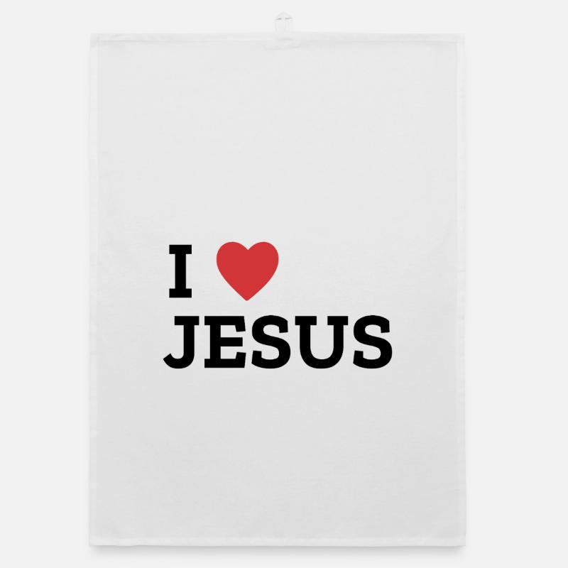 I Heart Jesus Bold Graphic Tee Organic Geschirrtuch