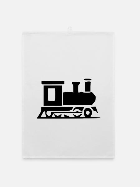 Train Train Travel Travel Holiday Gift - Organic dish towel - white - Front