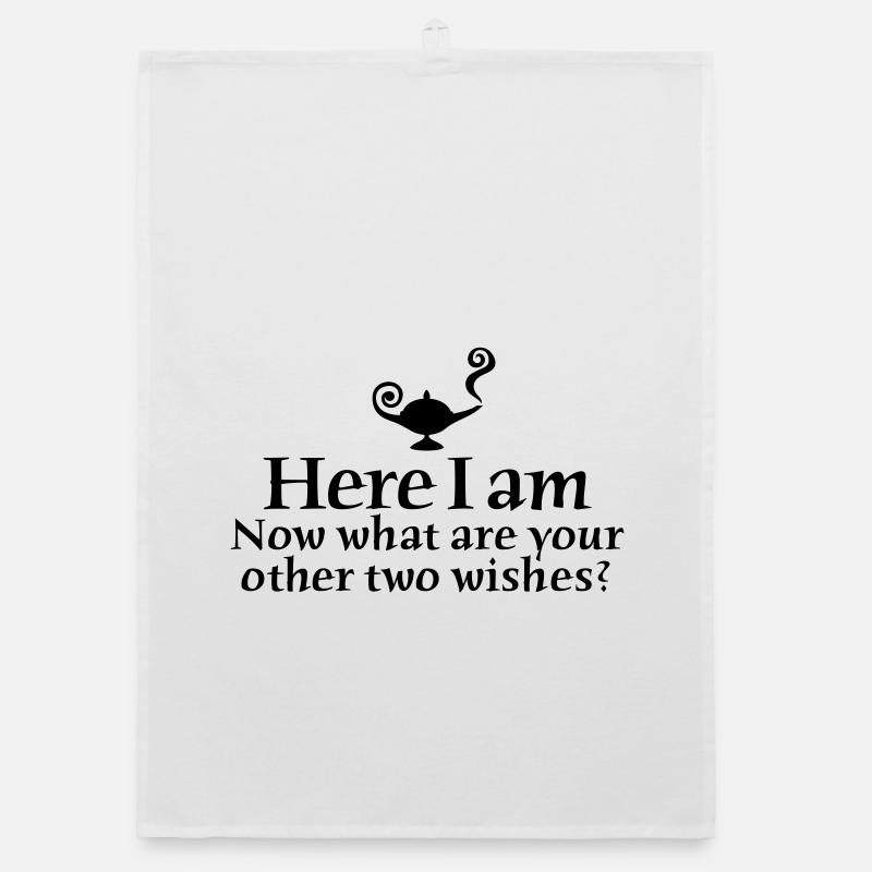 Here I am, now what are your other two wishes Organic dish towel