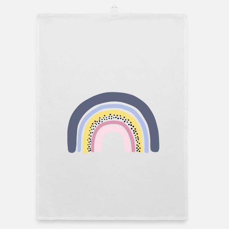 Rainbow pastel Organic dish towel
