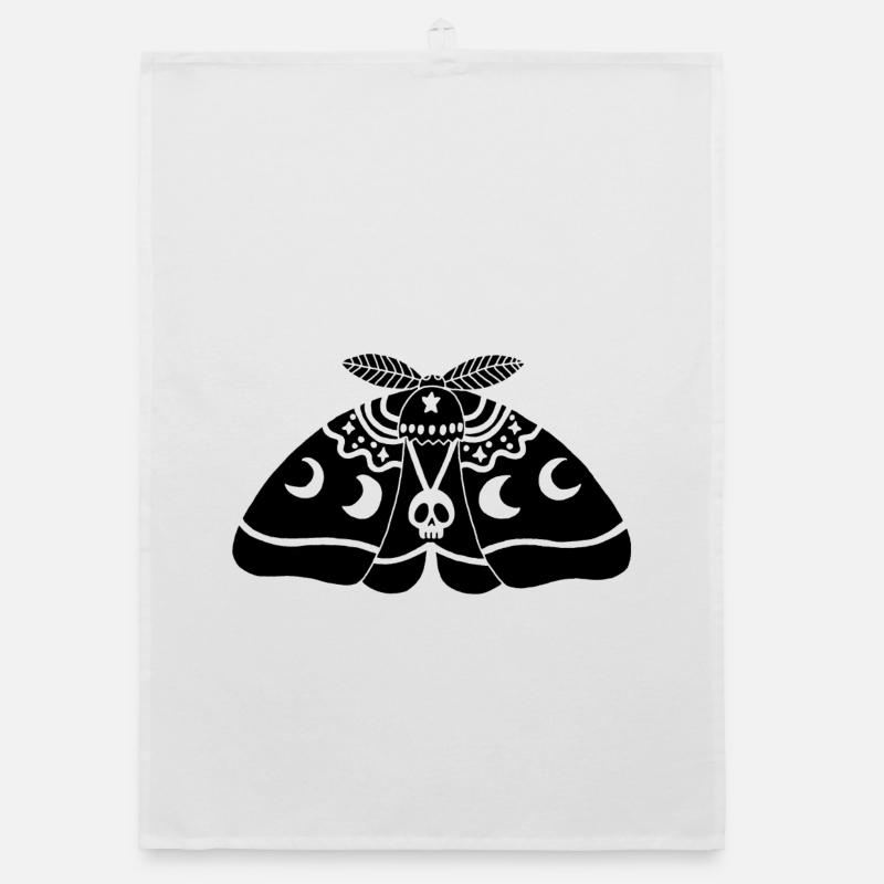 Black moth Organic dish towel
