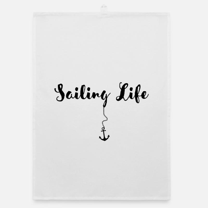 Segeln und Bootfahren - Sail Love Organic Geschirrtuch