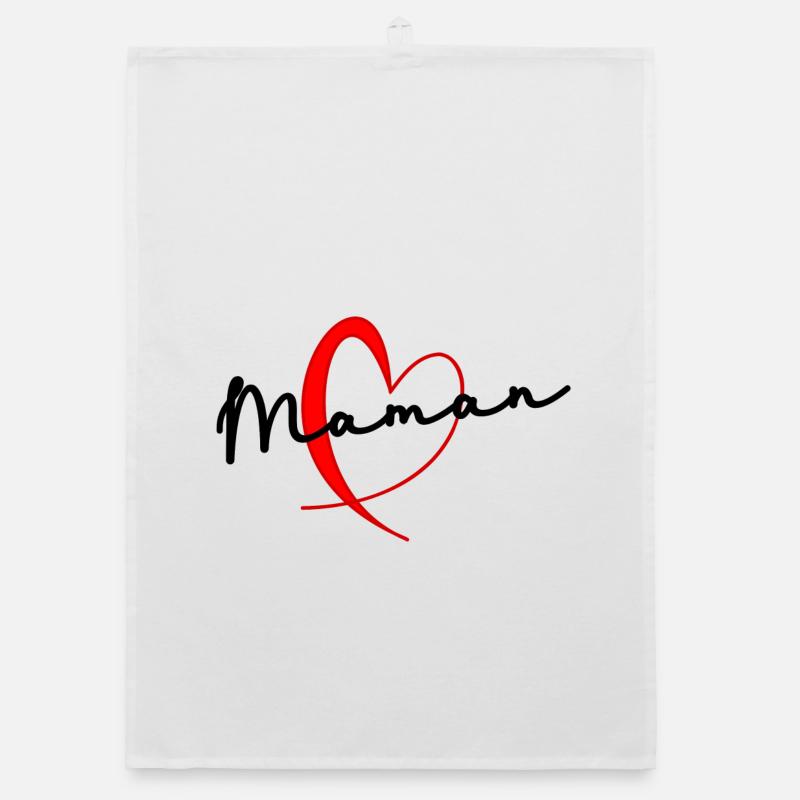 MAMA. MUTTERTAG. SCHÖNEN MUTTERTAG. ICH LIEBE DICH Organic Geschirrtuch