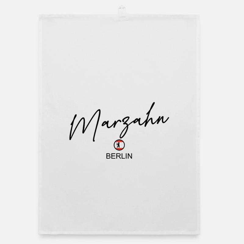 Marzahn - Drapeau de Berlin - Ours de Berlin - Berlineri Torchon bio