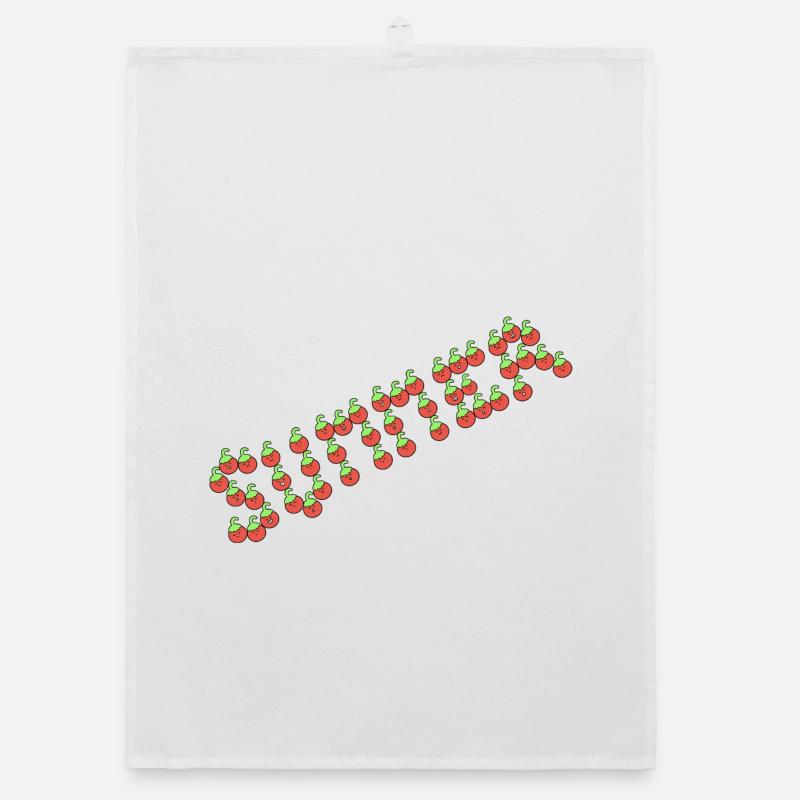 Summer tomato Organic dish towel