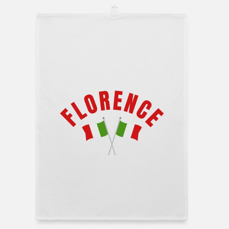 Florence Italian Flagcrest Emblem Organic dish towel
