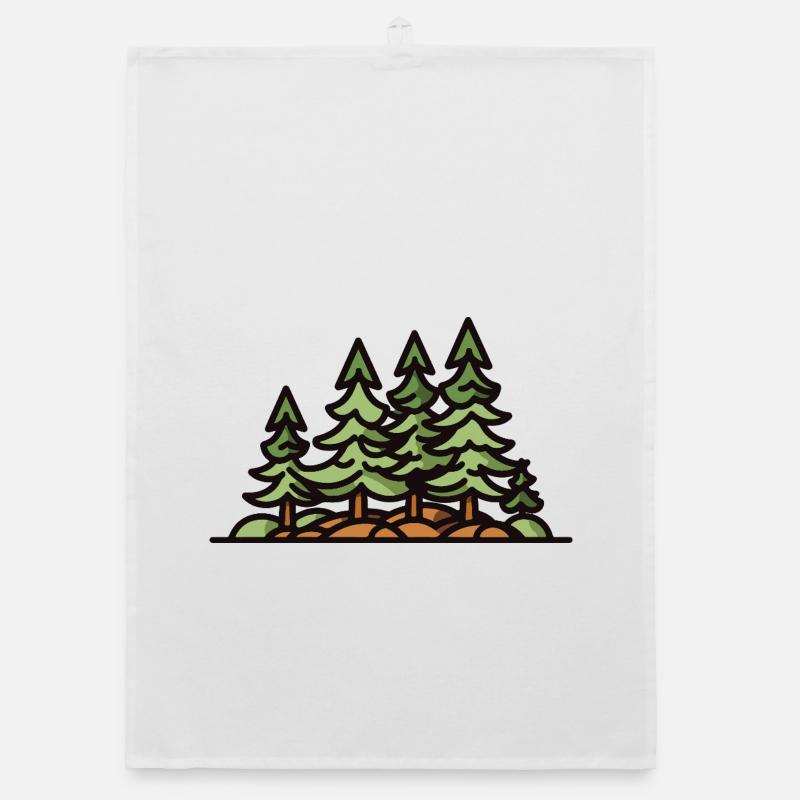 Forest Trees Organic dish towel