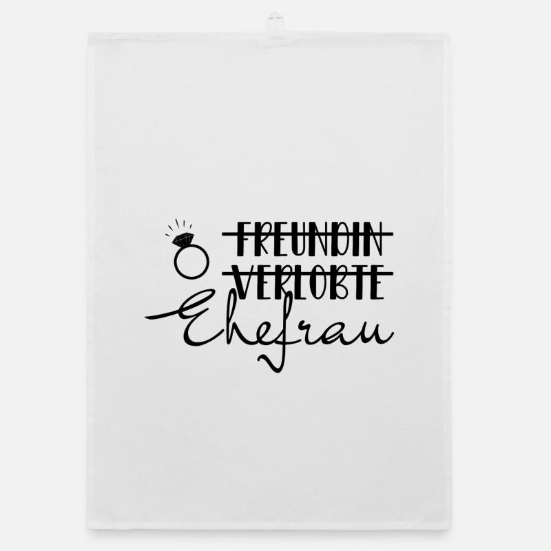 Verlobte Ehefrau Braut Hochzeit Bride hen night Organic Geschirrtuch