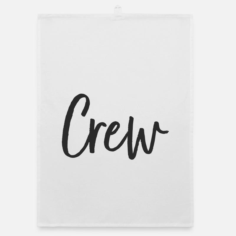 Crew Hand Lettering Design Organic dish towel