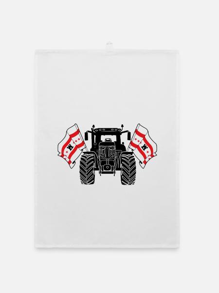 Drenthe_Tractor_Pride - Torchon bio - blanc - Devant