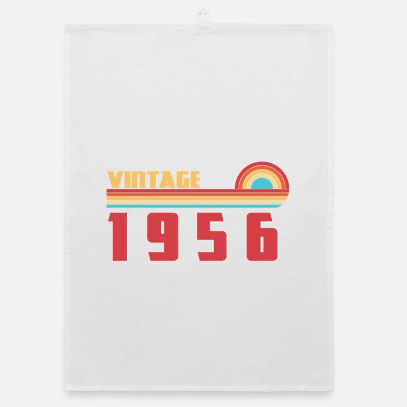 70 Year Old School Tee Born 1956 Organic dish towel
