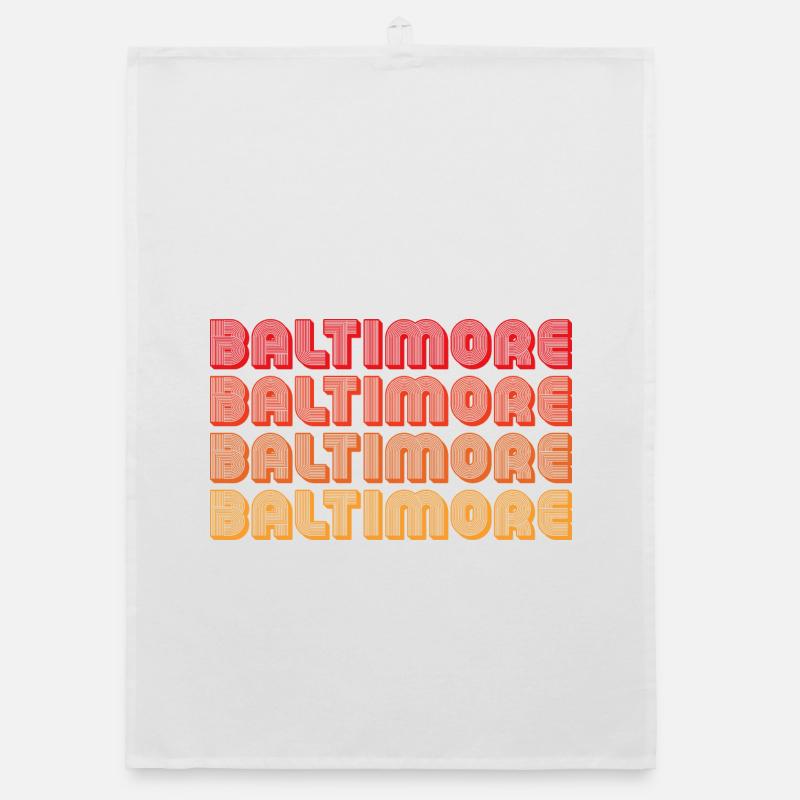Baltimore Neon Gradient Repeats Organic dish towel