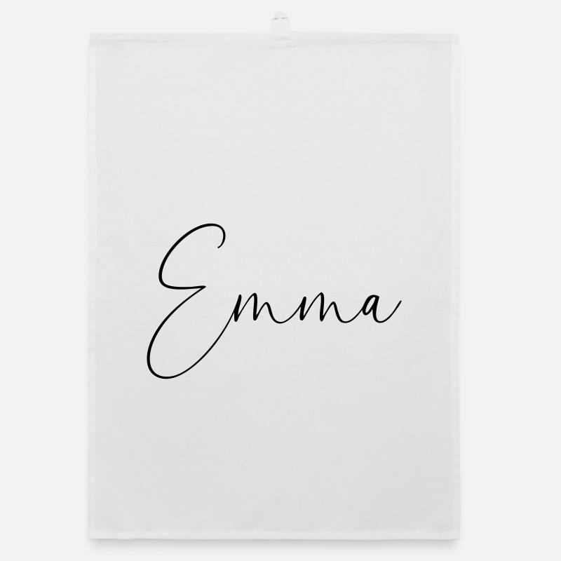 Emma / Handwriting Personalized Design Organic dish towel