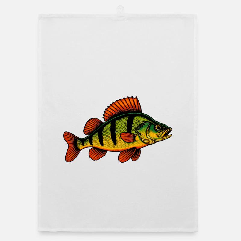 Perch Perch Perch Perch Fishing Perch Perch Perch Organic dish towel