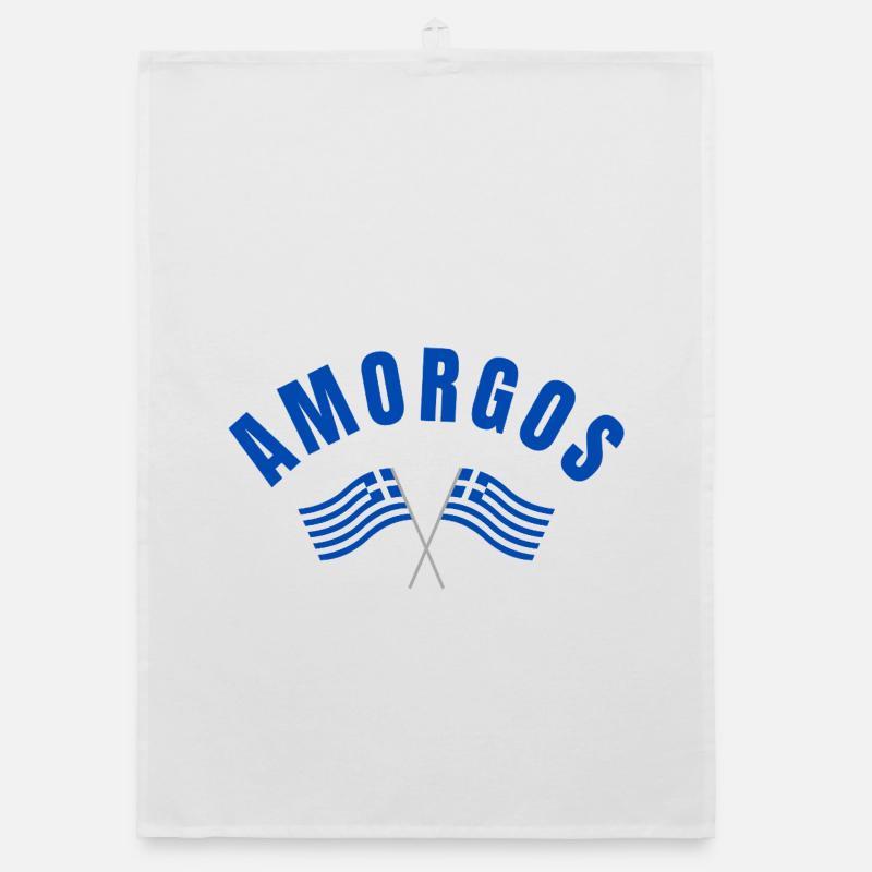 Drapeaux grecs d’Amorgos Torchon bio