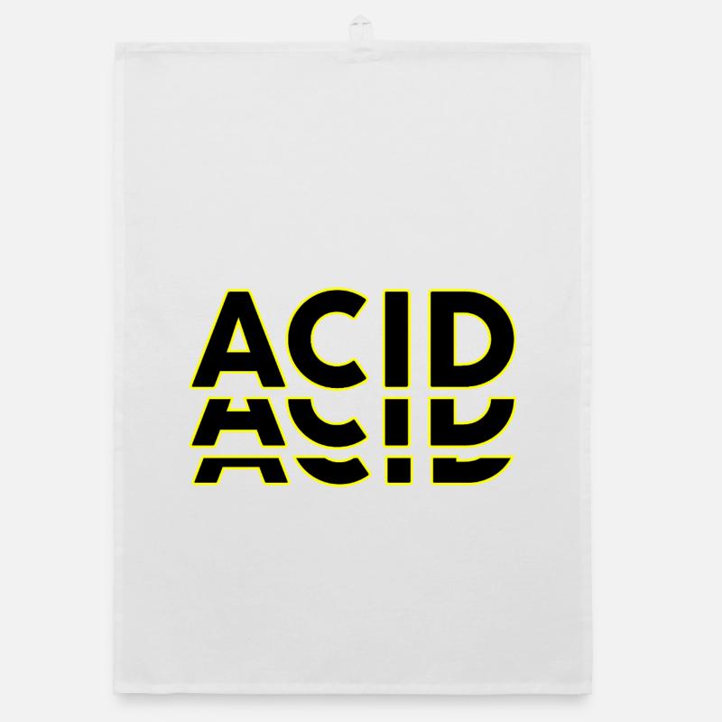 Acid Techno Amelie Harte Dunkle Beats Organic Geschirrtuch
