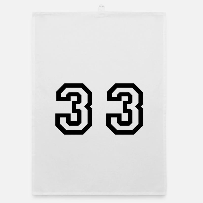 Number - 33 - Thirty Three Organic Geschirrtuch