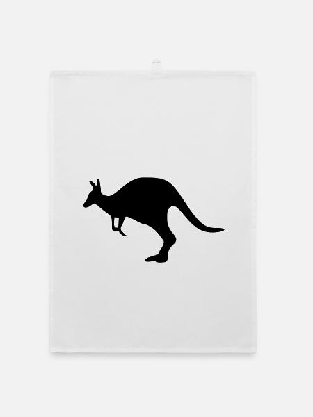 Känguru kangaroo Australien - Organic Geschirrtuch - Weiß - Vorne