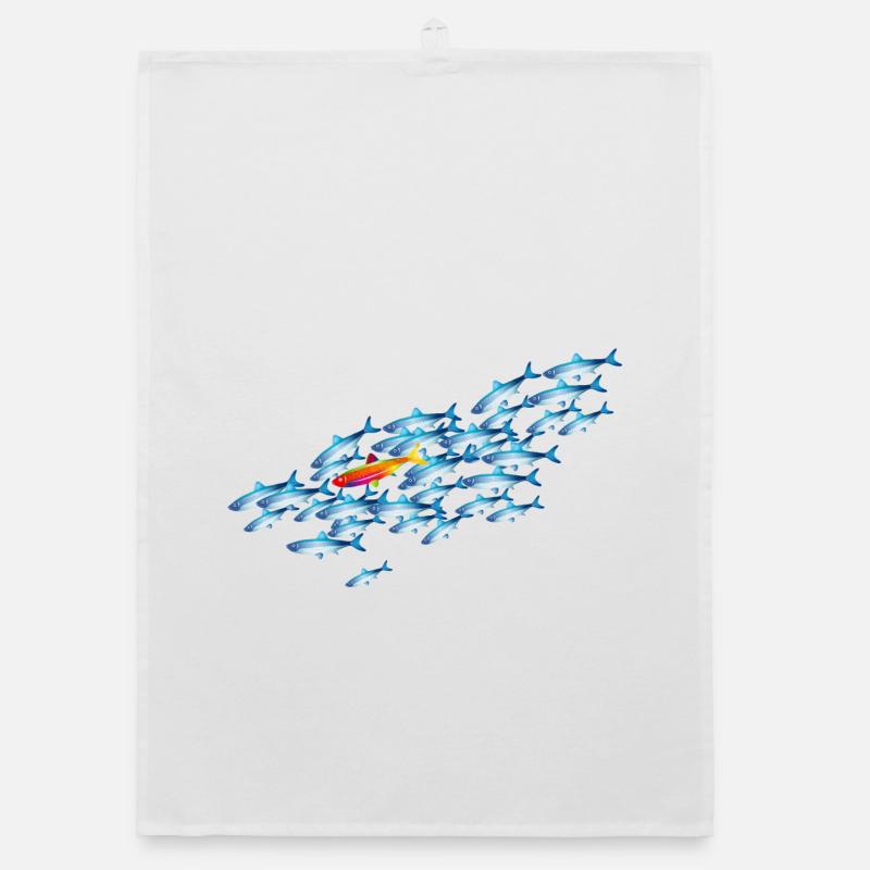 le poisson coloré dans l’essaim de poisson Torchon bio