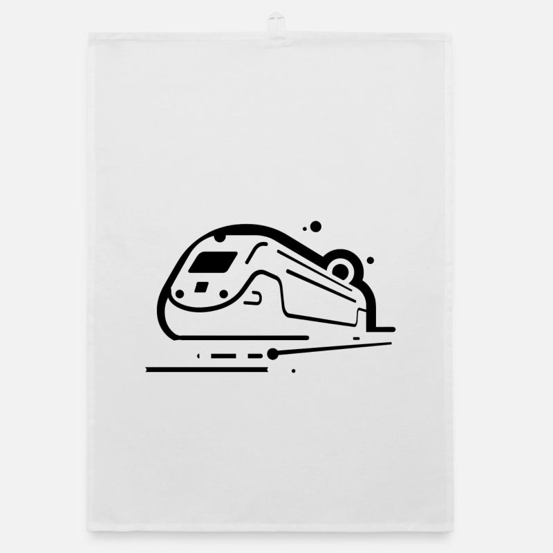 Zug Comic Stil Organic Geschirrtuch