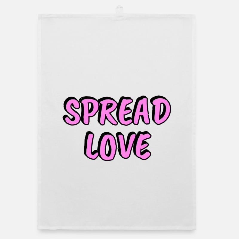 Spread Love — Pink  Organic dish towel