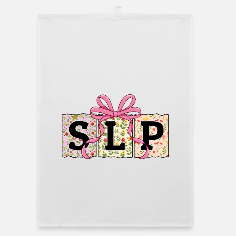 SLP Speech Language Pathology Speech Therapy Organic dish towel